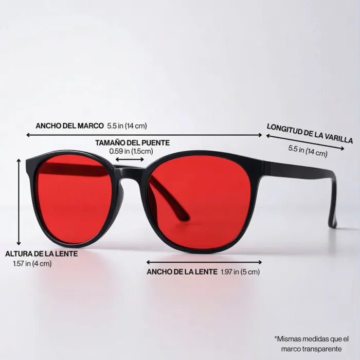 Flow® | Gafas Unisex de Lentes Rojas con Filtro de Luz Azul - Knitec SPAIN