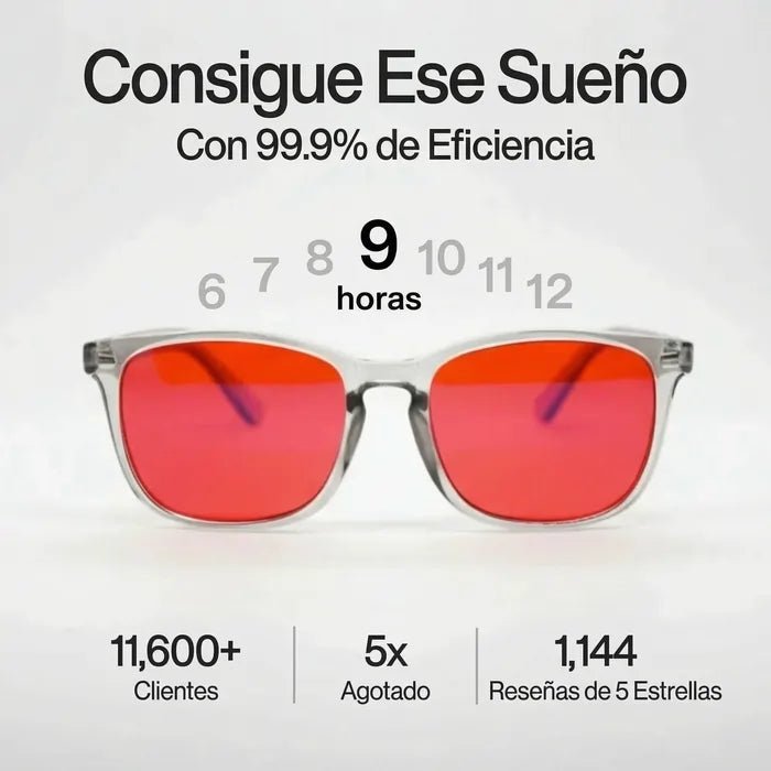 Flow® | Gafas Unisex de Lentes Rojas con Filtro de Luz Azul - Knitec SPAIN