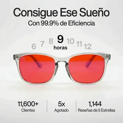 Flow® | Gafas Unisex de Lentes Rojas con Filtro de Luz Azul - Knitec SPAIN